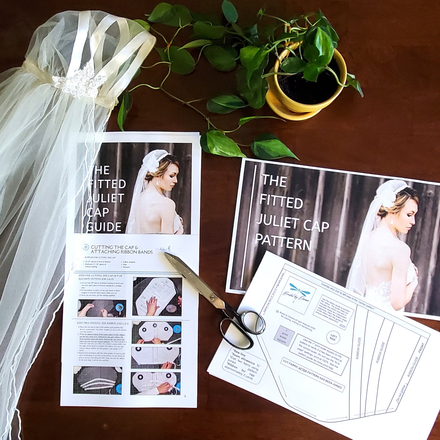 The Fitted Juliet Cap Veil Pattern Pieces and Pattern Guide