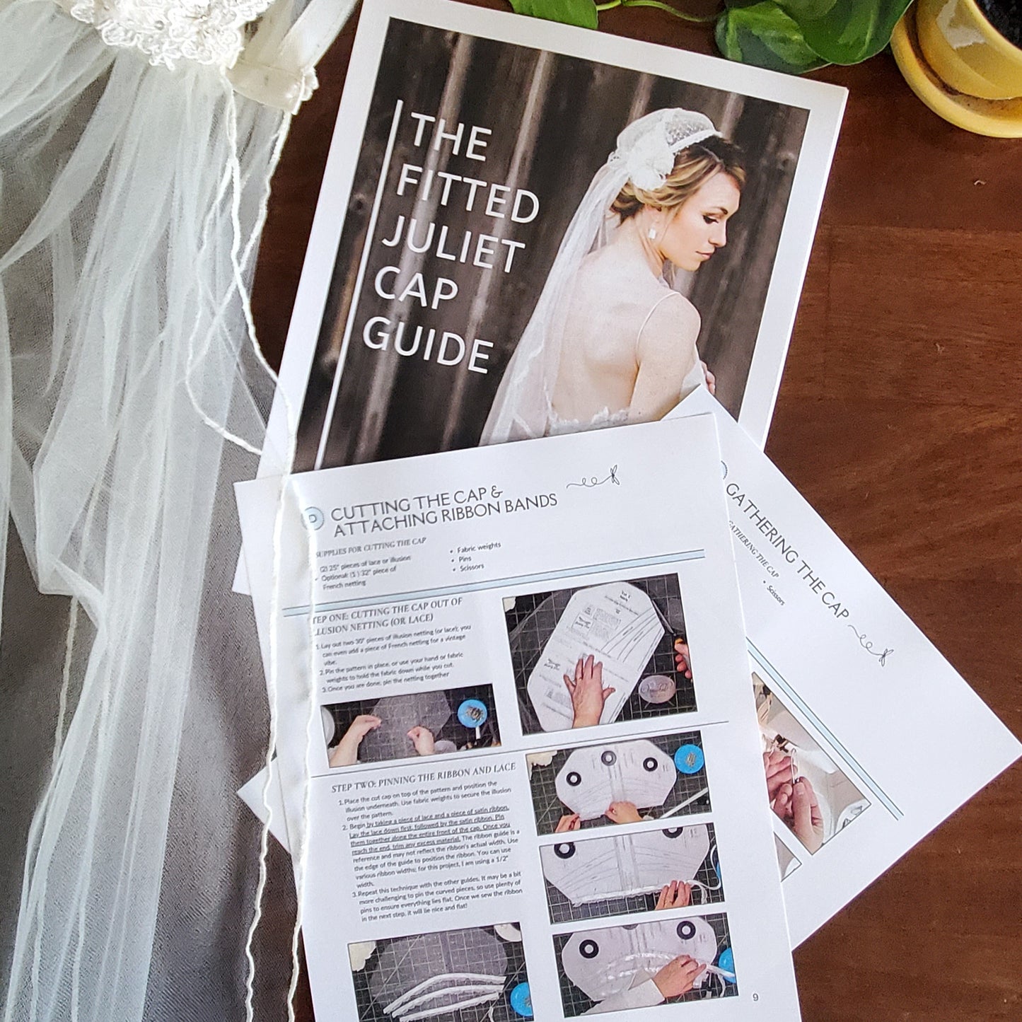 The Fitted Juliet Cap Veil Pattern Pieces and Pattern Guide